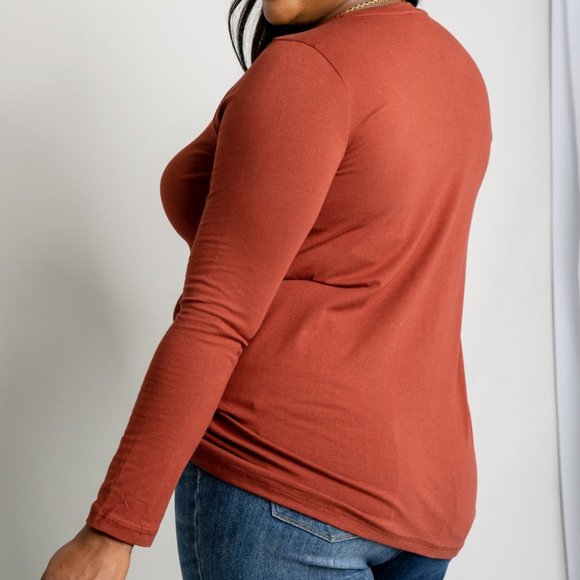 Zenana Full Size Round Neck Long-Sleeve Top - Picture 7 of 7